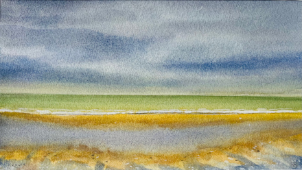 Chatoyant, aquarelle, 30x17 cm, 2026